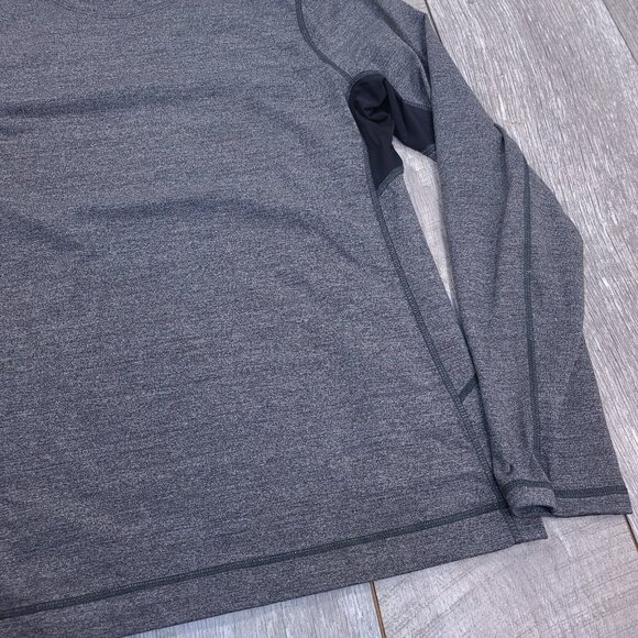 Lululemon Shirt Mens Medium Dark Gray Crew Long Sleeve Performance Athletic Top - Picture 4 of 6